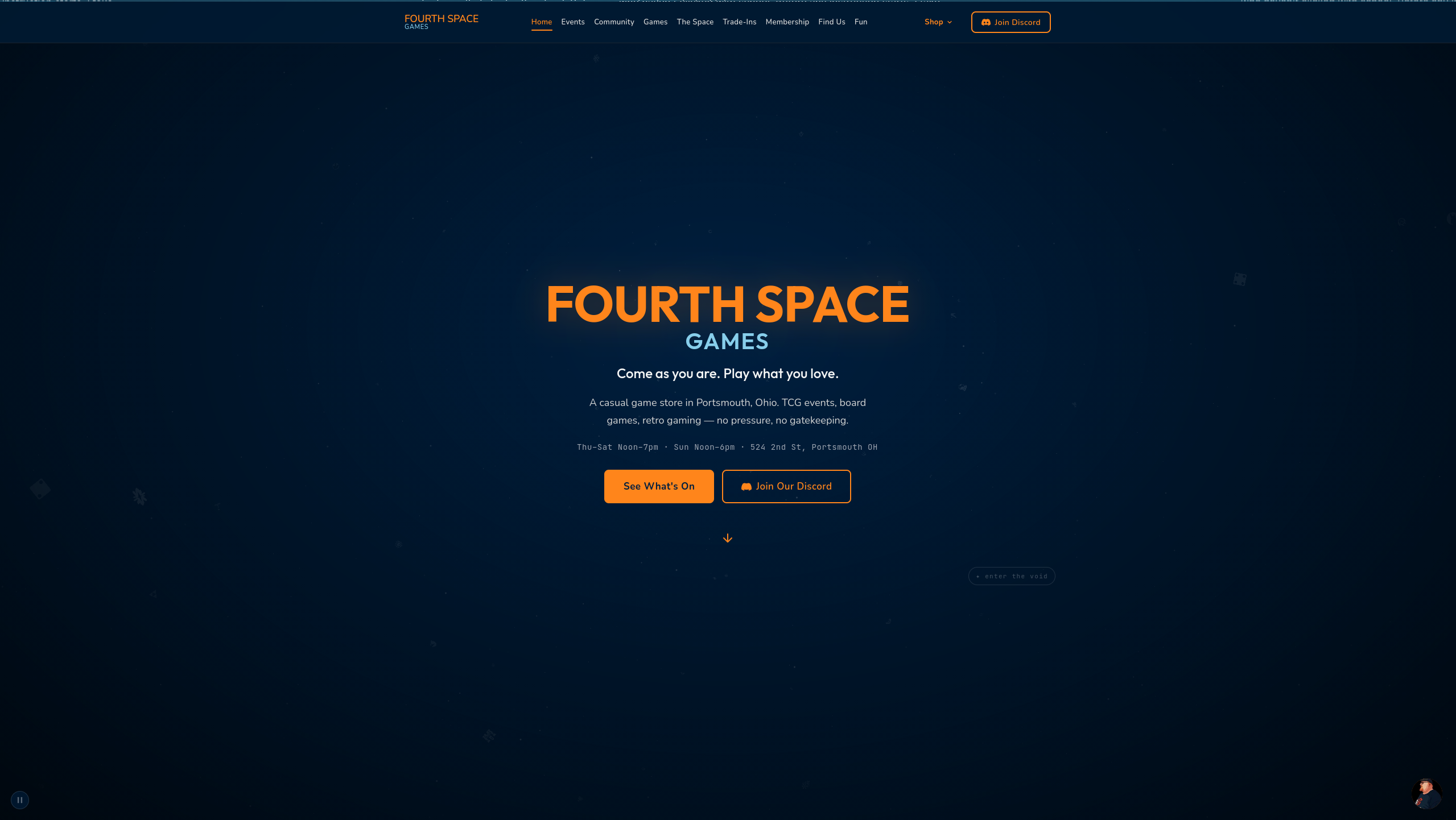 Fourth Space Games website screenshot